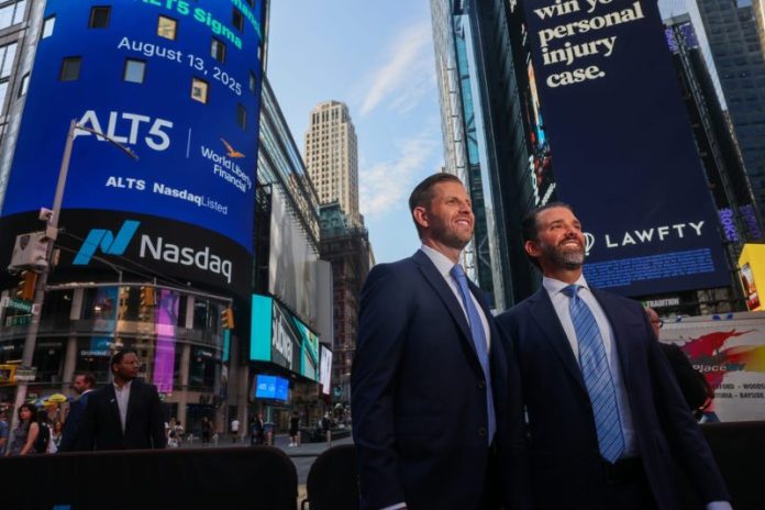 <p id='anchor-184a7d' class='body-graf'>Shares in the Trump family’s latest cryptocurrency made its stock market debut Wednesday, triggering more ethical concerns as the Trumps look to cash in on crypto as the president’s administration weakens regulations for the nascent industry.</p>
<p id='anchor-609a8f' class='body-graf'>American Bitcoin, a firm co-founded this spring by Eric Trump, the president’s son, saw its share price climb as much as 39% by early afternoon to about $9.60. </p>
<div id='taboolaReadMoreBelow'></div>
<p id='anchor-0f2323' class='body-graf'>It ended the day at $8.04, lower than its opening price of $9.22. </p>
<p id='anchor-19500d' class='body-graf'>According to a release, the company is set up to accumulate bitcoin through computer “mining” of the cryptocurrency, as well as “opportunistic bitcoin purchases.” By owning a share of American Bitcoin, investors are betting that the company will be able to grow its bitcoin holdings faster than competitors. It also assumes bitcoin’s price will keep going up.</p>
<p id='anchor-6a02c5' class='body-graf'>American Bitcoin’s stock debut is renewing ethics concerns about the Trump family’s ability to benefit from the president’s influence on the crypto industry, where it is increasingly seeing windfalls. </p>
<p id='anchor-78cbed' class='body-graf'>On Monday, the first public sales of a digital token minted by World Liberty Financial, a crypto firm co-founded by the Trump family, created as much as $5 billion in paper wealth for them and other insiders based on existing holdings. Last week, Trump Media and Technology Group, the parent company of President Donald Trump’s Truth Social platform, announced it had struck a deal with Crypto.com to accumulate Crypto.com’s native token Cronos, or CRO. Since the announcement, the value of CRO has climbed about 69%. </p>
<p id='anchor-cf8d11' class='body-graf'>Shortly before 1 p.m, the value of Eric Trump’s American Bitcoin stake had climbed to as much as $600 million, according to calculations by Bloomberg News. Donald Trump Jr. also owns a stake, though its extent was not immediately clear. A representative for Trump Jr. did not respond to a request for comment. </p>
<p id='anchor-13db02' class='body-graf'>“There’s no question there’s a conflict of interest here,” said Virginia Canter, chief counsel for ethics and anticorruption with the Democracy Defenders Action group, a bipartisan advocacy group that seeks to oppose authoritarianism. Canter served as a  legal adviser in four different presidential administrations. Beyond having the ability to appoint regulators charged with overseeing the crypto industry, Trump can also create an uneven playing field for other crypto market participants who might believe they may pay a price for competing with his entities — or failing to engage with them, Canter said. </p>
<p id='anchor-4f7179' class='body-graf'>In a post on X last night, Sen. Elizabeth Warren, D-Mass., said of the start of American Bitcoin’s stock trading: “it’s corruption, plain and simple.” </p>
<p id='anchor-f89f8d' class='body-graf'>A representative for the Trump Organization did not respond to a request for comment about the ethics concerns. </p>
<p id='anchor-84a98e' class='body-graf'>Estimates about how much President Trump and his family have earned from their crypto ventures vary. Reuters calculated that they made as much $500 million from the World Liberty decentralized finance platform, which debuted last year. </p>
<p id='anchor-38dbc2' class='body-graf'>The figure is a moving target. In May, Zach Witkoff, a World Liberty co-founder and the son of White House Middle East envoy Steve Witkoff, announced that an Abu Dhabi-based firm had purchased $2 billion-worth of World Liberty’s stablecoin as part of an investment in the Binance crypto exchange.  In July, Trump Media announced it had accumulated roughly $2 billion in bitcoin and related assets, accounting for about two-thirds of Trump Media’s total liquid assets. The Donald J. Trump Revocable Trust, a financial instrument Trump created in advance of returning to the Oval Office, owns 52% of Trump Media. </p>
<p id='anchor-7fb500' class='body-graf'>The group that created Trump’s memecoin, $TRUMP, earned $350 million from initial sales, the Financial Times reported in March, though its ownership structure and Trump family members’ direct stakes are unclear. </p>
<p id='anchor-26048b' class='body-graf'>The White House has maintained that the president is not involved in the day-to-day affairs of Trump family businesses. Some ethics experts have argued that presidents are exempt from conflict-of-interest laws because they oversee too many areas to make enforcement practical.</p>
<p id='anchor-8eff60' class='body-graf'>In a statement, the White House blasted any insinuation of a conflict of interest. </p>
<p id='anchor-1d7ebe' class='body-graf'>“The media’s continued attempts to fabricate conflicts of interest are irresponsible and reinforce the public’s distrust in what they read,” White House press secretary Karoline Leavitt said. “Neither the President nor his family have ever engaged, or will ever engage, in conflicts of interest.” She said the administration “is fulfilling the President’s promise to make the United States the crypto capital of the world by driving innovation and economic opportunity for all Americans.”</p>
<p id='anchor-776a4b' class='body-graf'>At a conference last week, Eric Trump said the bitcoin community had embraced his father “unlike anything I had ever seen before.” Since then, the crypto industry has become one of the most influential players in politics: Its super PAC, Fairshake, was the largest-single donor group during the 2024 election and has already accumulated $140 million in advance of next year’s midterms, Politico reported. </p>
<p id='anchor-411f76' class='body-graf'>The Trump brothers have announced a flurry of business moves since their father took office that parallel the president’s policies and agenda. Last month, they announced they would serve as advisers to New America, a firm that aims to buy businesses that “play a meaningful role in revitalizing domestic manufacturing, expanding innovation ecosystems, and strengthening critical supply chains.”</p>
<p id='anchor-f833ef' class='endmark body-graf'>The brothers are receiving a combined 5 million shares in the company, which seeks to raise $300 million from investors in advance of going public.</p>
<p></p>
<div>This post appeared first on NBC NEWS</div>
<br>